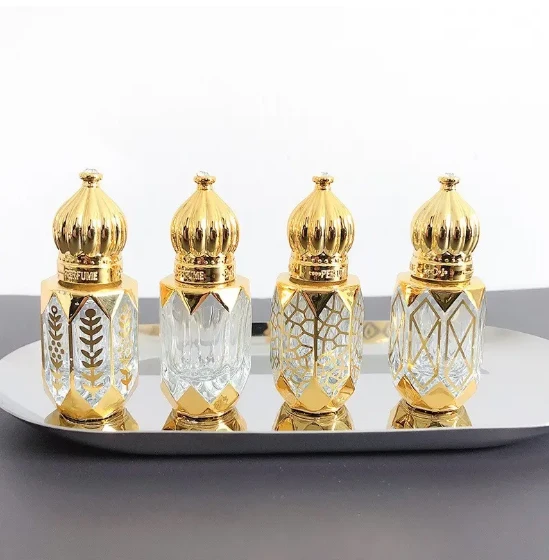 Empty Perfume3ML . 6ML Octagon Roll On Glass Essential Oil
